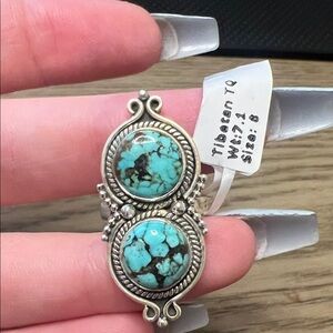 Tibetan Turquoise Sterling Silver Ring